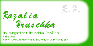 rozalia hruschka business card