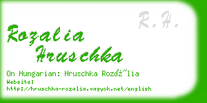 rozalia hruschka business card